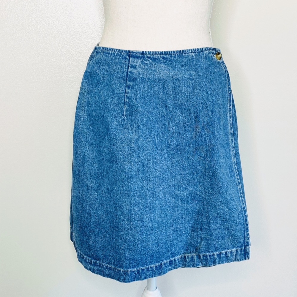Eddie Bauer Denim Wrap Skirt Size 6